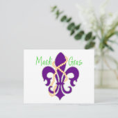 Carte Postale Fleur De Lis avec perles (Debout devant)