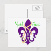 Carte Postale Fleur De Lis avec perles (Devant / Derrière)