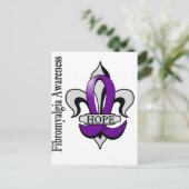 Carte Postale Fleur De Lis Fibromyalgia Hope (Debout devant)