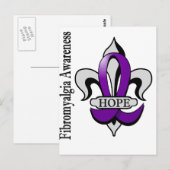 Carte Postale Fleur De Lis Fibromyalgia Hope (Devant / Derrière)