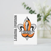 Carte Postale Fleur De Lis Leukemia Hope (Debout devant)
