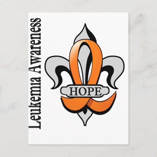 Carte Postale Fleur De Lis Leukemia Hope (Devant)