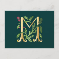Fleur de lis M Monogramme