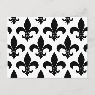 Carte Postale Fleur de lis Motif