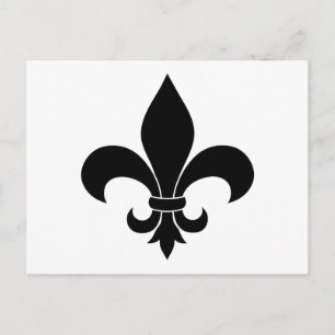 Carte Postale Fleur de lis Motif