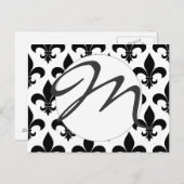 Carte Postale Fleur de lis Motif Classic (Devant / Derrière)