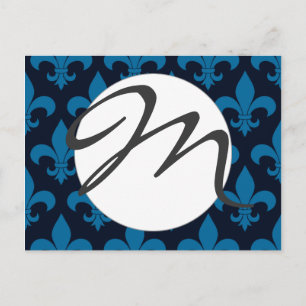 Carte Postale Fleur de lis Motif Classic