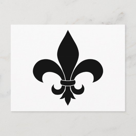 Carte Postale Fleur de lis Motif Classic (Devant)