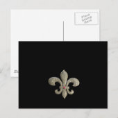 Carte Postale Fleur de lis NOLA Bride Bling (Devant / Derrière)
