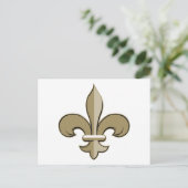 Carte Postale Fleur de lis - Or et noir (Debout devant)