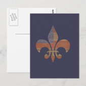 Carte Postale Fleur De Lis Patriotique (Devant / Derrière)