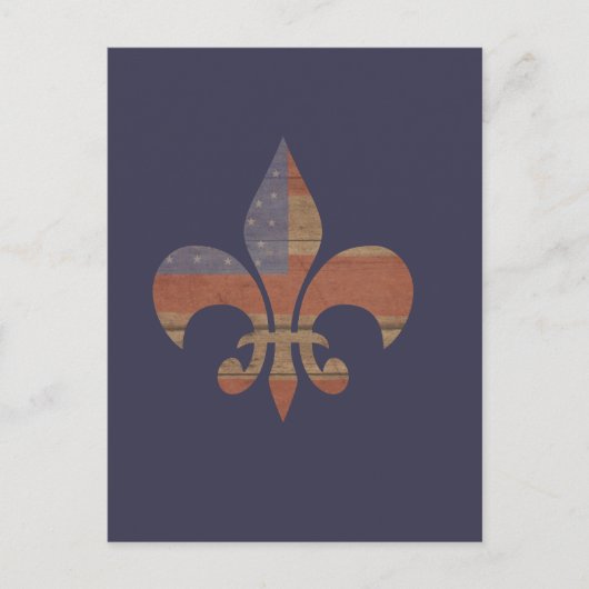 Carte Postale Fleur De Lis Patriotique (Devant)