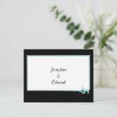 Carte Postale Fleur de lis Turquoise (Debout devant)