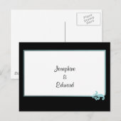 Carte Postale Fleur de lis Turquoise (Devant / Derrière)