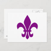 Carte Postale Fleur de Lis violet (Devant / Derrière)