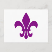 Carte Postale Fleur de Lis violet (Devant)