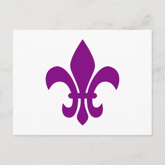 Carte Postale Fleur de Lis violet (Devant)