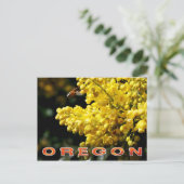 Carte Postale Fleur de l'Oregon : Mahonia à feuilles de houx (Debout devant)