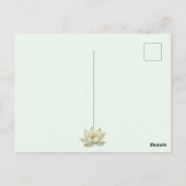 Carte Postale Fleur de lotus bordure or Joyeux Anniversaire (Dos)