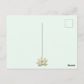 Carte Postale Fleur de lotus bordures dorées Joyeux Anniversaire (Dos)