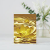 Carte Postale Fleur de lotus dorées (Debout devant)