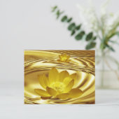 Carte Postale Fleur de lotus dorées (Debout devant)