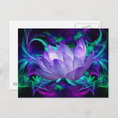 Carte Postale Fleur de lotus pourpre et sa signification (Devant / Derrière)