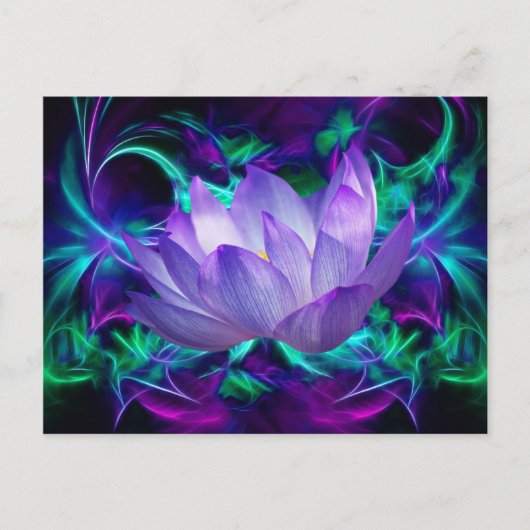 Carte Postale Fleur de lotus pourpre et sa signification (Devant)