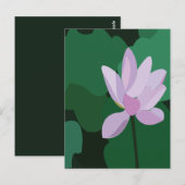 Carte Postale Fleur de lotus rose (Devant / Derrière)
