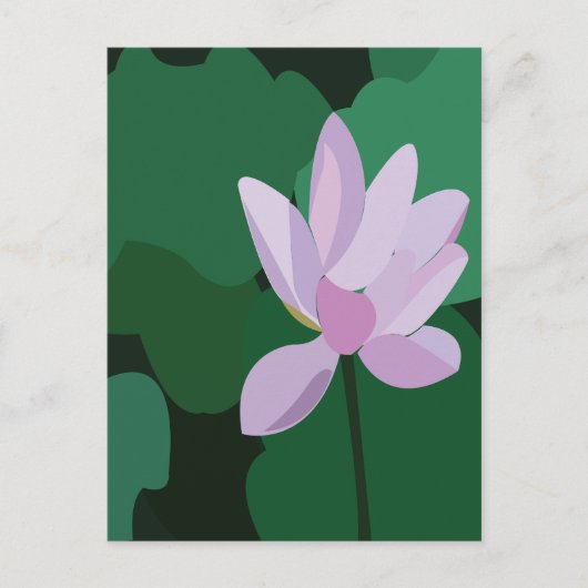 Carte Postale Fleur de lotus rose (Devant)