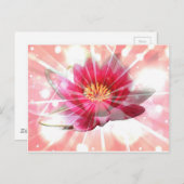 Carte Postale fleur de lotus rose (Devant / Derrière)