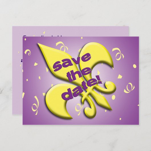 Carte postale Fleur de Lys pour Sauvegarder la Dat (Devant / Derrière)