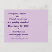 Carte postale Fleur de Lys pour Sauvegarder la Dat (Dos)