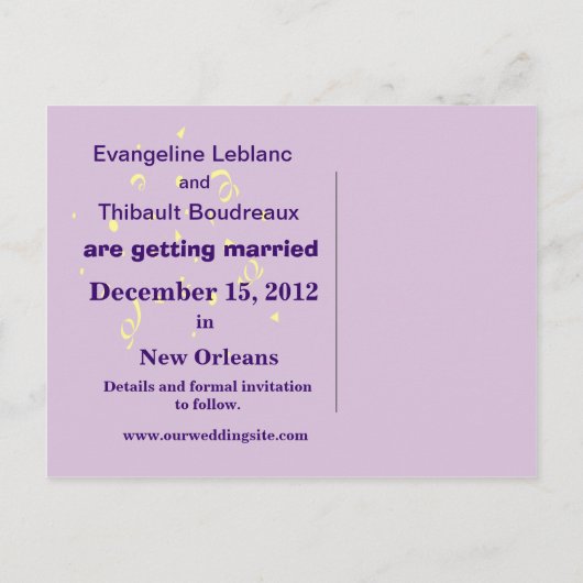 Carte postale Fleur de Lys pour Sauvegarder la Dat (Dos)