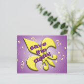 Carte postale Fleur de Lys pour Sauvegarder la Dat (Debout devant)