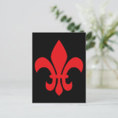 Carte Postale Fleur de Lys rouge (Debout devant)