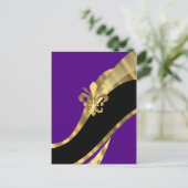 Carte Postale Fleur de lys violet et or (Debout devant)