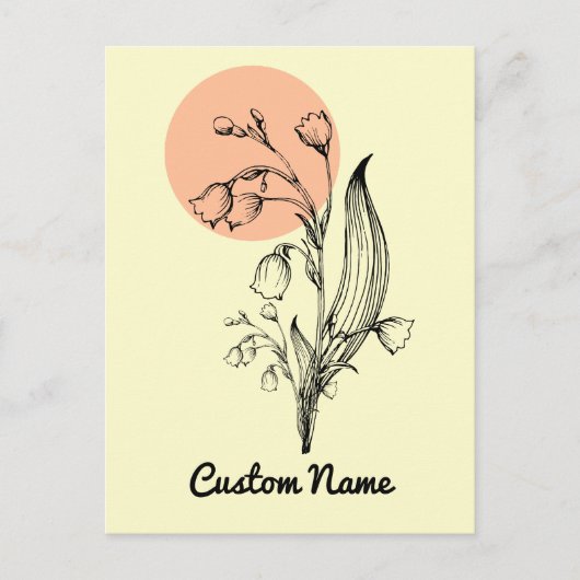 Carte Postale Fleur de mai Muguet Mois de naissance Fleur Minima (Devant)