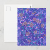 Carte Postale Fleur de Malve, Fleurs de Malva Peinture Florale V (Devant / Derrière)