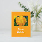 Carte Postale fleur de marguerite jaune gerbera (Debout devant)