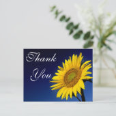 Carte Postale Fleur de Merci Floral - Fleur de soleil Jaune (Debout devant)