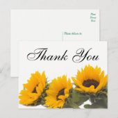Carte Postale Fleur de Merci Florale Fleur de tournesol jaune ve (Devant / Derrière)