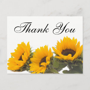 Carte Postale Fleur de Merci Florale Fleur de tournesol jaune ve