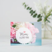 Carte Postale Fleur de Mère Rose Bonne Fleurs de Fête des Mères (Debout devant)