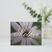 Carte Postale Fleur de mère simple élégante (Debout devant)
