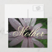 Carte Postale Fleur de mère simple élégante (Devant / Derrière)