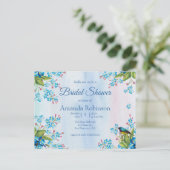 Carte Postale Fleur de myosotis bleu Shower de mariage (Debout devant)
