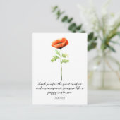 CARTE POSTALE FLEUR DE NAISSANCE DU MOIS D'AOÛT AU (Debout devant)