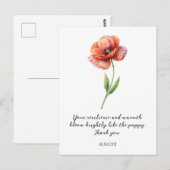 CARTE POSTALE FLEUR DE NAISSANCE DU MOIS D'AOÛT AU (Devant / Derrière)