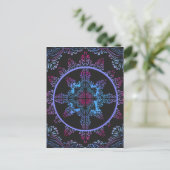 Carte Postale Fleur de nuit Mandala (Debout devant)
